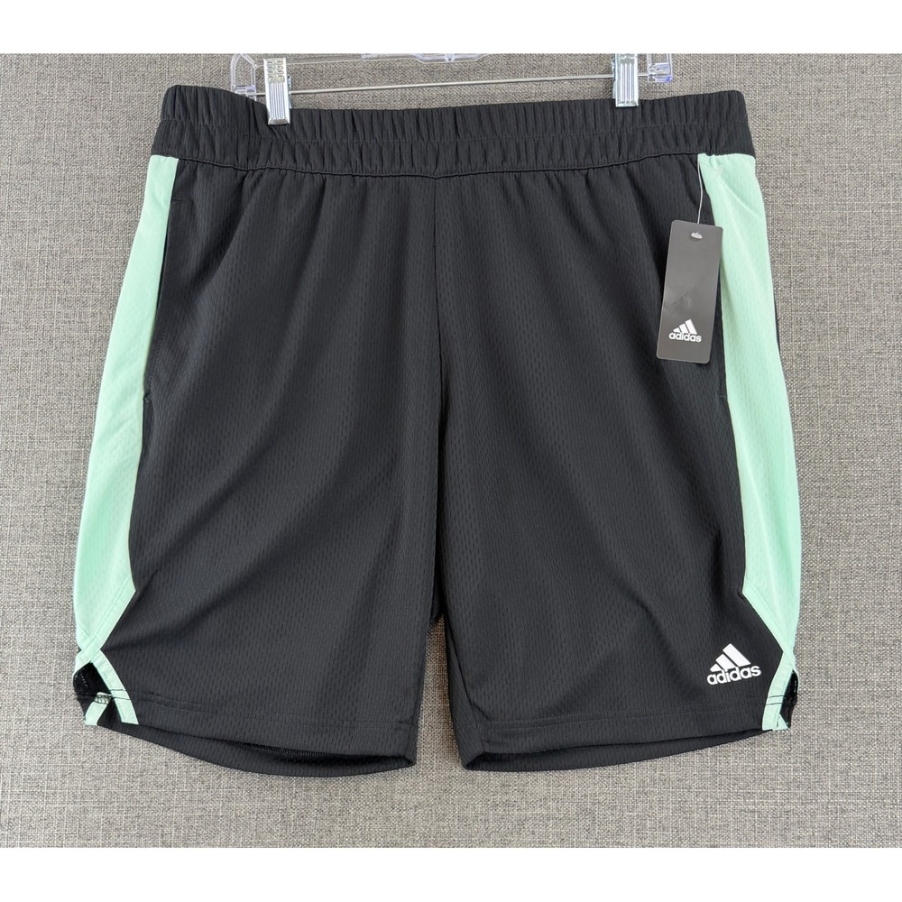 Adidas Golf Mens Mesh Shorts Black Clear Mint ADVR0829 XL New